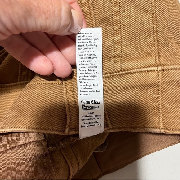 Spanx Stretch Twill Ankle Cargo Pant Honeyglow Tan Size Small Skinny Style 20311 - Picture 4 of 5